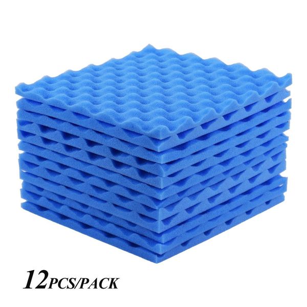 12pcs Soundproofing Foam Studio Acoustic Foams Panels Wedges 30x30cm Soundproof Absorption Treatment Panel