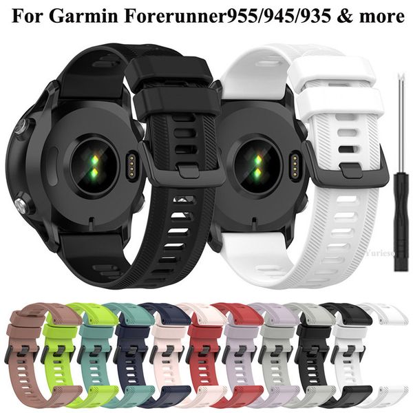 

silicone watch band straps for garmin forerunner955/945/935/descent g1/ instinct 2 approach s62 s60 fenix6/5 quatix5 wristband