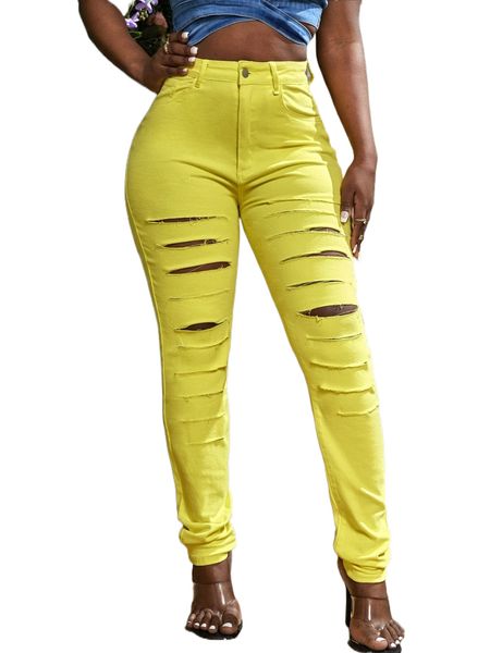 

sxy high waist ripped skinny jeans k0gk#, Blue