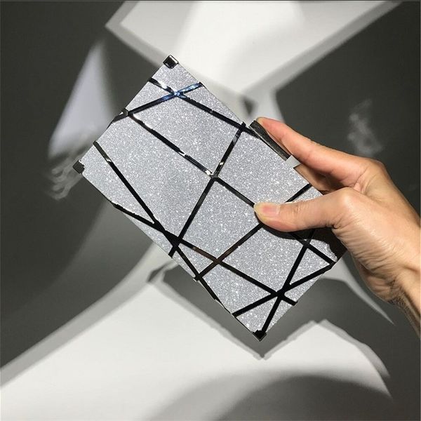 

women evening bag sequin female crystal day clutch wedding party banquet blackgold silver bolsa feminina 220627