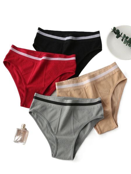 

4pack seamless panty set u66f#, Black;red