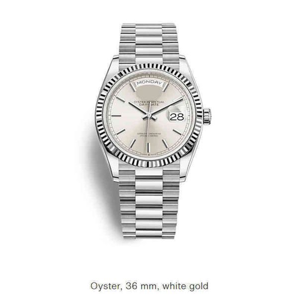 

luxury oyster perpetual watch for men men's for day-date self-wind clock business stainless steel wristwatch, Slivery;brown