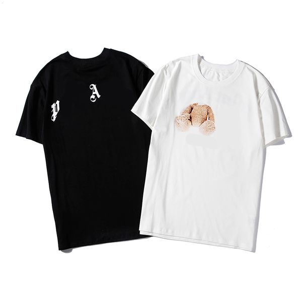 

men's t-shirts mens designer tshirt palms cotton guillotine bear short-sleeved t shirts fashion angels women graphic tees t-shirts, White;black