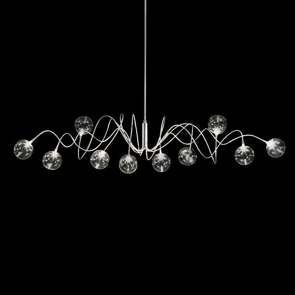 Candeliers modernos novatos simples lustres lustres fumaça de vidro cinza bola de vidro decoração iluminação de refeições nórdicas cromadas penduradas lampchandelie