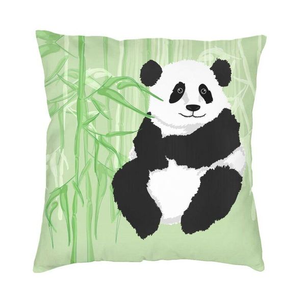 Cuscino/Cuscino Decorativo Fodera per Cuscino Modello Panda Verde Doppio Lato Stampa 3D Custodia per Pavimento per Auto Moda Federa per la Casa Decorativa