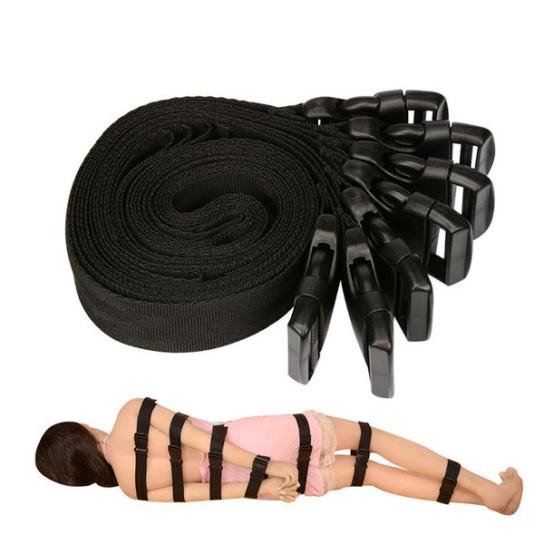 7 Stück Körper-Bondage-Gürtel, BDSM, Spiel für Erwachsene, Hände, Beine, Zurückhaltung, erotische Flirtwerkzeuge, Seil, sexy Spielzeug für Frauen, Männer, Paare