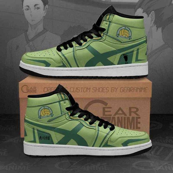 

kakugawa high sneakers haikyuu anime shoes, Black
