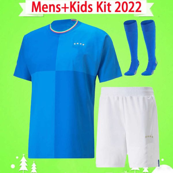 

mens and kids kit 2022 2023 soccer jerseys boys sets final insigne football shirts 22 23 chiellini bonucci goalkeeper adults suit italia, Black;yellow