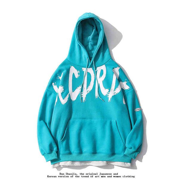 

spring and autumn new lazy wind holiday two hooded sweater for men women loose ins fashion br oversize couple jacket, Black