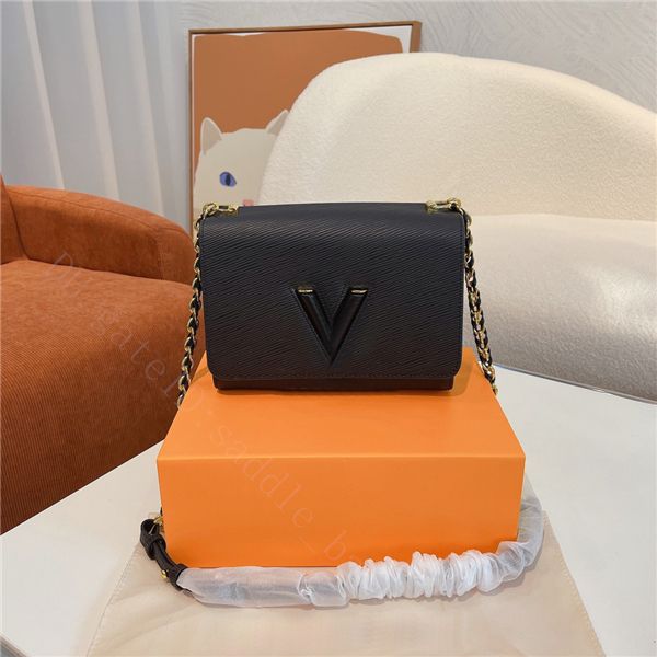 2022 Wave stile classico Borse firmate di lusso moda donna Chian spalla Crossbody pianura hasp messenger lembi lettera shopping totes famoso portamonete portafogli da donna