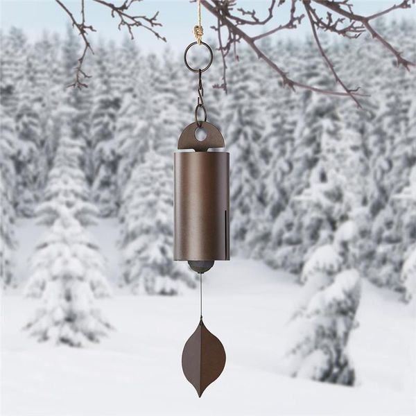 Dekorative Objekte Figuren Vintage Heroic Windbell Metall Windspiele Deep Resonance Serenity Bell für Outdoor Home Garden DekorationDeco