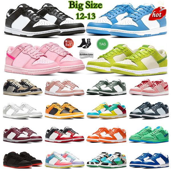 

big sneakers size panda dunks running shoes for men women prism pink rose whisper black white grey fog green apple unc sports trainers