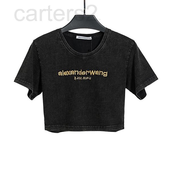 

women's t-shirt designer aw dawang's new summer letter embroidery loose short round neck short sleeve il6g, White