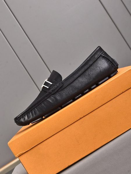

cq 2022 new ferra mens loafers luxury designer dress genuine leather slip on flats suede shoes size 38-46 11, Black