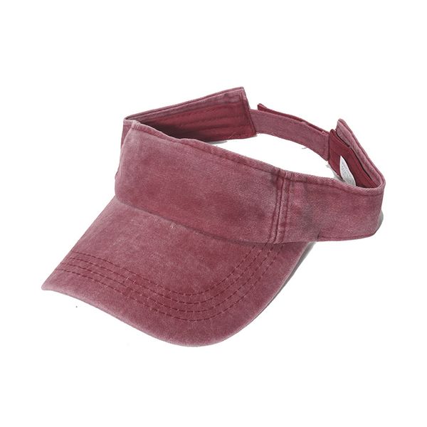 

Adjustable Empty Top Baseball Cap Sports Sun Visor Hats Vintage Washed Cotton, Blue