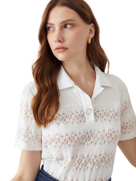 

motf premium lace insert fuzzy t-shirt s4fl#, White