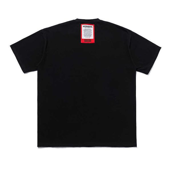 

vetements legal tide designer brand weitemeng items red sticker ins net same mens and womens short sleeved tshirt001, White;black