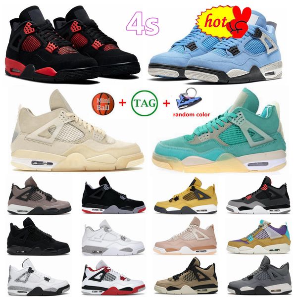 

2022 red thunder university blue 4s jumpman 4 mens basketball shoes black cat bred white cement infrared shimmer oreo zen master sports men