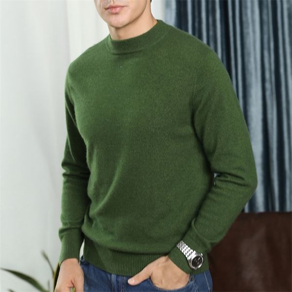 

100% pure cashmere knitted jumpers man 9color oneck long sleeve sweater men pullover fashion male clothes 201203, White;black