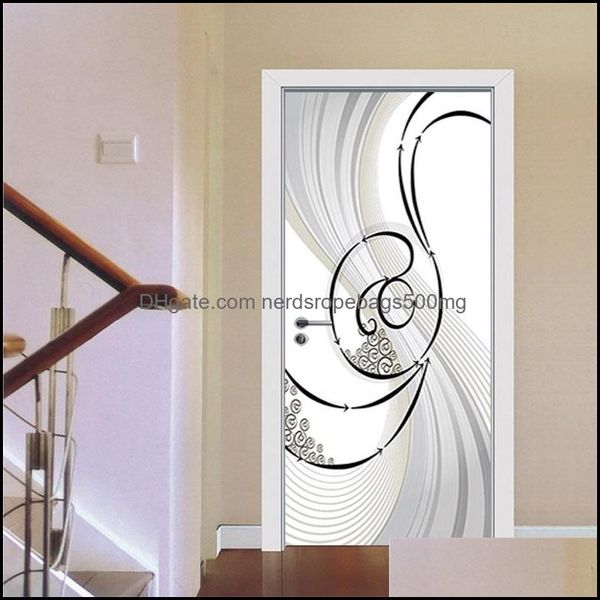 Outros adesivos decorativos decoração de casa jardim de porta 3d size de tamanho personalizado auto -impermeável adesivo removível papel de parede pôster sala de estar