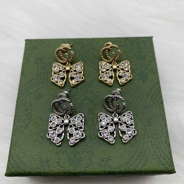 

classic earrings designer earrings women's jewelry with gift box, Golden;silver
