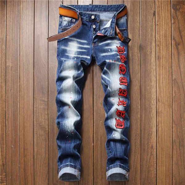 

men's jeans summer pants youth jeans ordinary blue casual medium waist micro elastic cotton bh3l