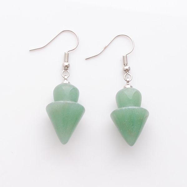 

woman's jewelry dangle earrings silver plated mushroom shaped aventurine stone for party gift drop dr3263