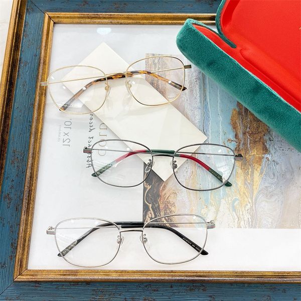 

designer sunglasses 2022 new g flat light net red ni luhan same horsetail buckle optical frame gg1052, White;black