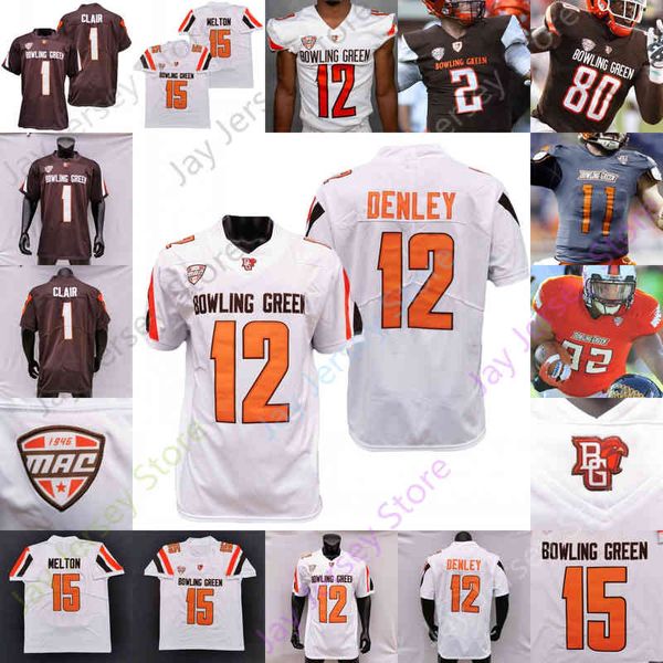 

bowling green bgsu football jersey ncaa college matt mcdonald nick mosley austin osborne cavon croom jamal johnson grant loy bryson denley, Black