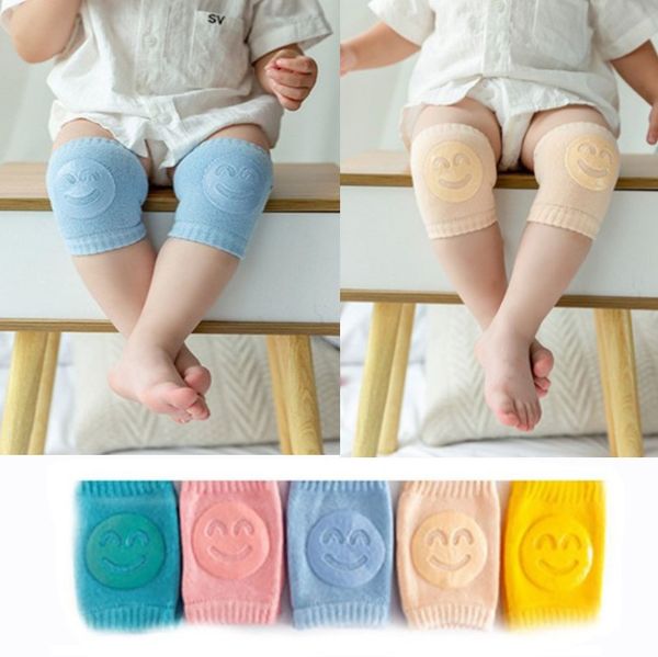 

baby knee and elbow pads socks spring summer terry hosiery hose dispensing anti slip fall crawling protective equipment newborns kneepads, Pink;yellow