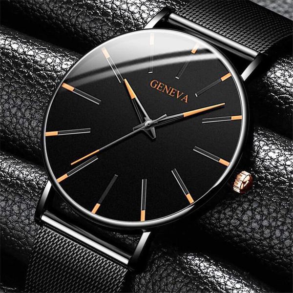 Relógios de pulso Relloj Hombre mass relógios simples masculinos de moda de moda de moda Men Business Quartz Leather Wristwatch Relogio Masculino 3D