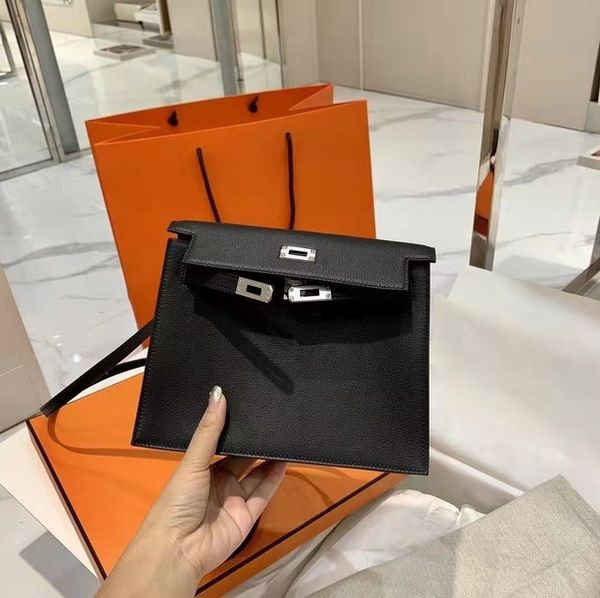 

designer kellies handbags h family bag dance bag imported evercolor leather hand sewn wax thread one shoulder messenger