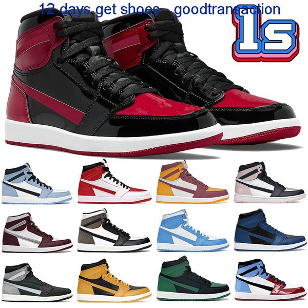 

with original box 3 days ship 1 boots 1s mens basketball shoes patent bred university blue brotherhood hand crafted black white particle