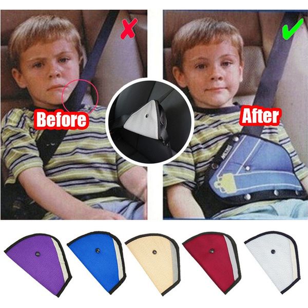 

car kids triangle seat belt sturdy adjuster shoulder holder harness universal auto safety belt cover baby child protection