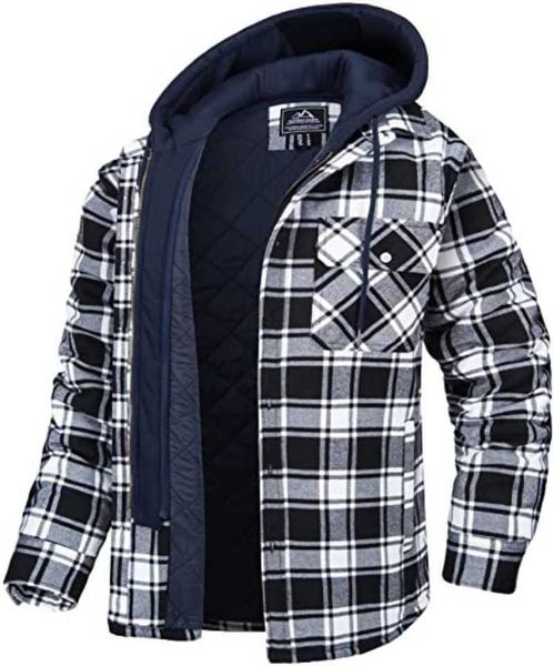 Herrenjacken Männer Kapuzenhemden Harajuku Plaid Wintermäntel Langarm Basic Casual Fleece Europäischen Stil 5XL Y2302