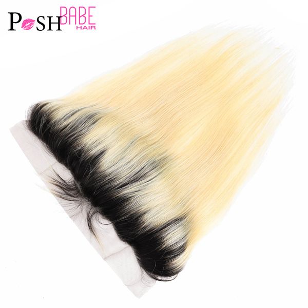

accessories two tone 1b 613 color swiss lace frontal 8 - 24 inch brazillian straight hair ombre blonde 13*4 ear to ear lace, Silver