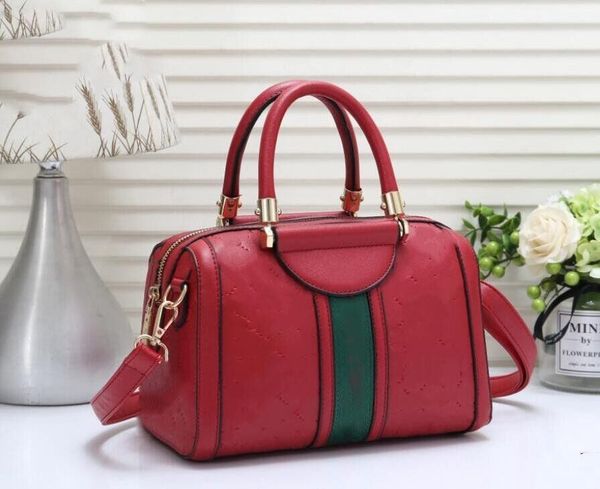 

wf designer boston double g brand duffel bag crossbody handbag messenger women red green stripe handbag purse leather shoulder pocket weeken