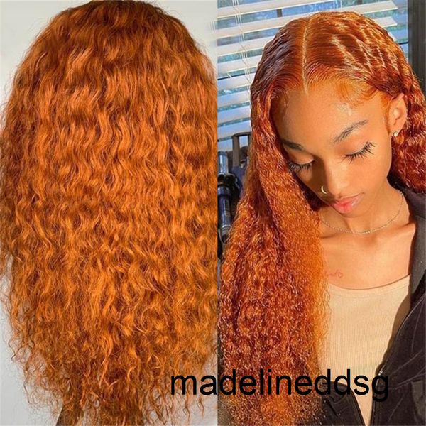 

synthetic wigs orange color lace front wig for women 99j red long curly hair middle part heat resistant fiber s9vk, Black
