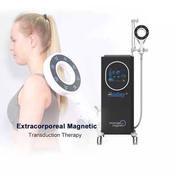 Verticale 300KHz PEST Physio Magneto EMTT Massaggio Macchina di terapia di magnetotrasduzione extracorporea per alleviare il dolore Lesioni sportive lombari