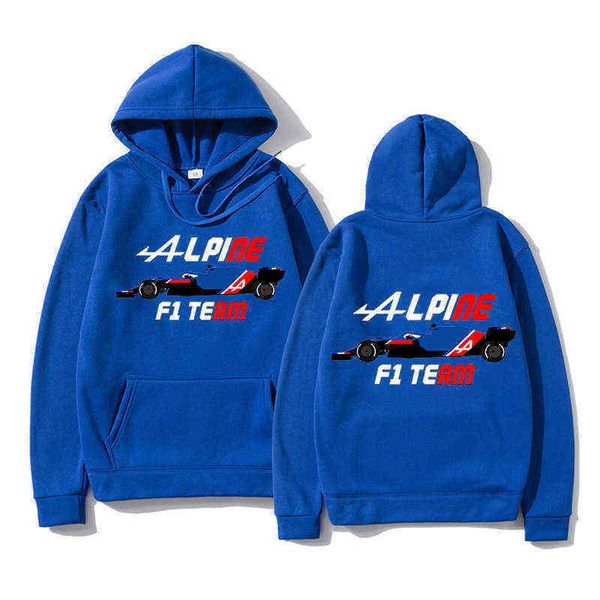 

racer alonso f1 alpine team hoodie racing fans tracksuit team spring casual men's women's oversized hip hop outdoor unique classic, Black