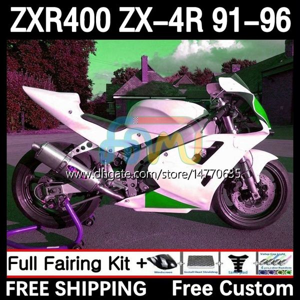 Kit de fadas para Kawasaki Ninja ZX4R 400CC ZXR-400 1991 1992 1993 94 95 96 corpo 12dh.73 ZXR 400 CC ZX-4R ZX 4R Cowling ZXR400 91 92 93 1994 1995 1996 Bodywork Gloss