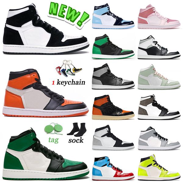 

2022 jumpman 1 1s mens basketball shoes women twist shattered backboard pine green unc patent shadow dark mocha fearless grey