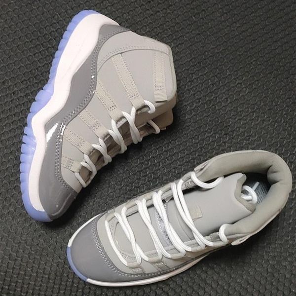 

kids shoes 11s td cool grey silver pink snakes kin bred legend blue sneaker concord space jam metallic children boys girls child basketball