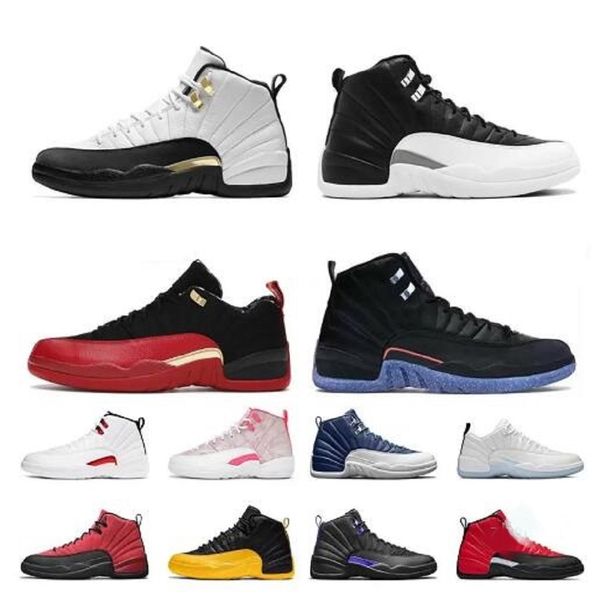

man 12 12s mens basketball shoes shoe michigan bulls college navy vachetta tan dark grey bordeaux flu game men sports sneakers trainers wome