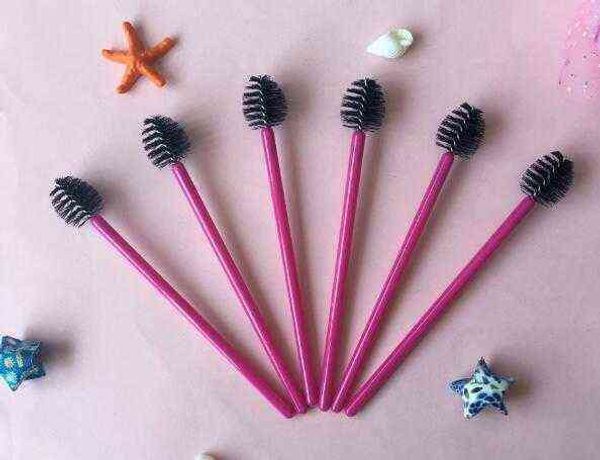 

50pcslot new apple-shaped disposable eyelash brush roll color 0308