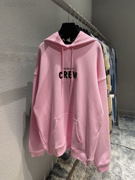

women's hoodies & sweatshirts designer autumn winter crew lettered printed terry os off shoulder loose fit men's and women's, Black