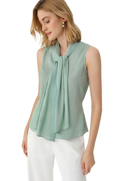 

motf premium linen gathered two way wear p9zb#, White