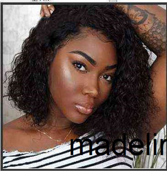

nxy wigs small curly short hair high temperature silk headgear 220531 mure, Black