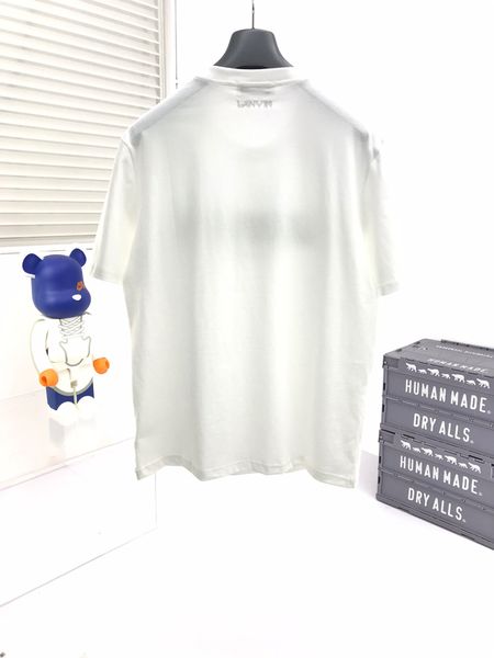 

2022ss spring and summer new high grade cotton printing short sleeve round neck panel t-shirt size: -l-xl-xxl-xxxl color: black white b72, White;black