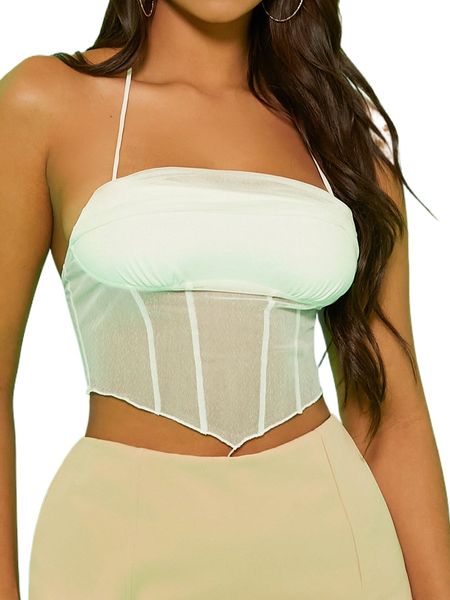 

t.ie b.ackless bandana hem h.alter 87ft#, White